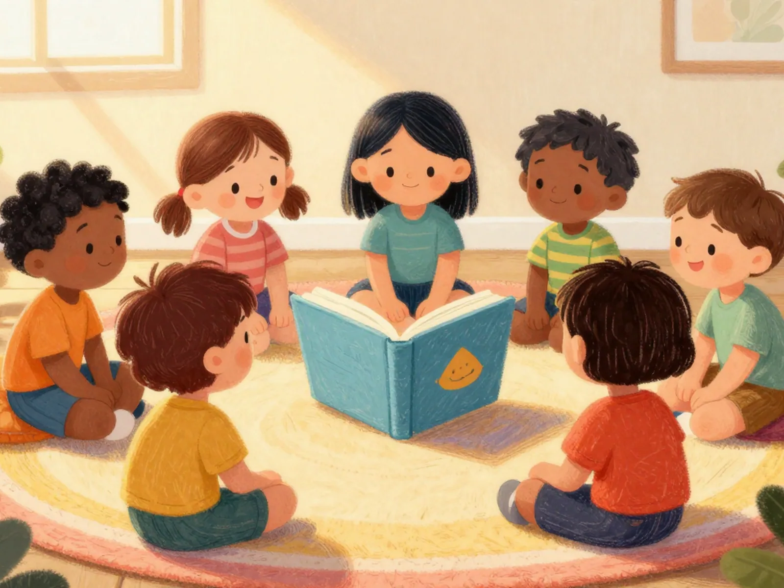 Children listening to a story together